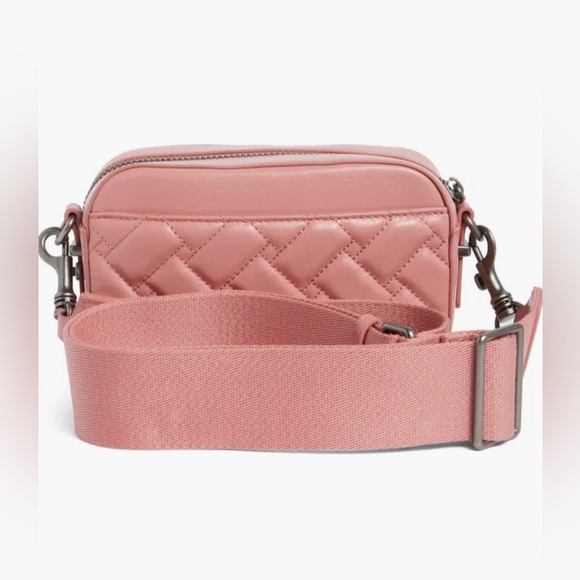 Kurt Geiger London Small Kensington Quilted Pink Leather Camera Bag - Picture 9 of 12